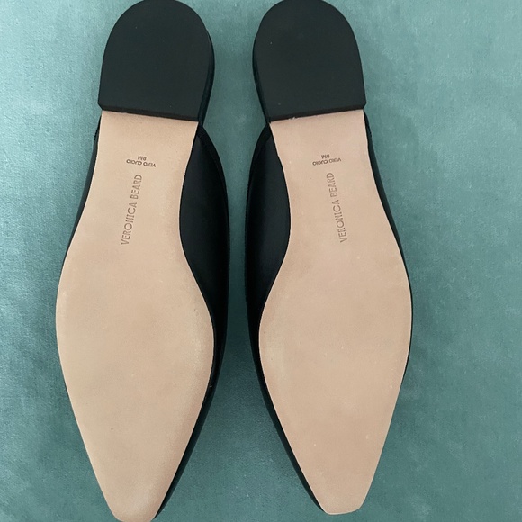 Veronica Beard Catherine Black Leather Mules Shoes US 9 $350 BNIB - Picture 4 of 11